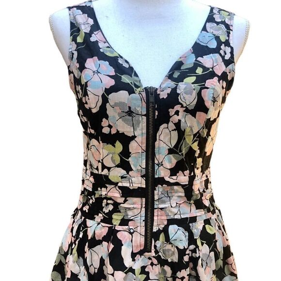 AMERICAN RAG ZIP FRONT FLORAL PRINTED FLOWY COTTON FIT & FLARE M - Picture 8 of 12